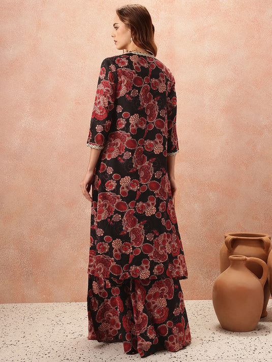 Abstract Print Gotta Patti Ethnic Co-ords