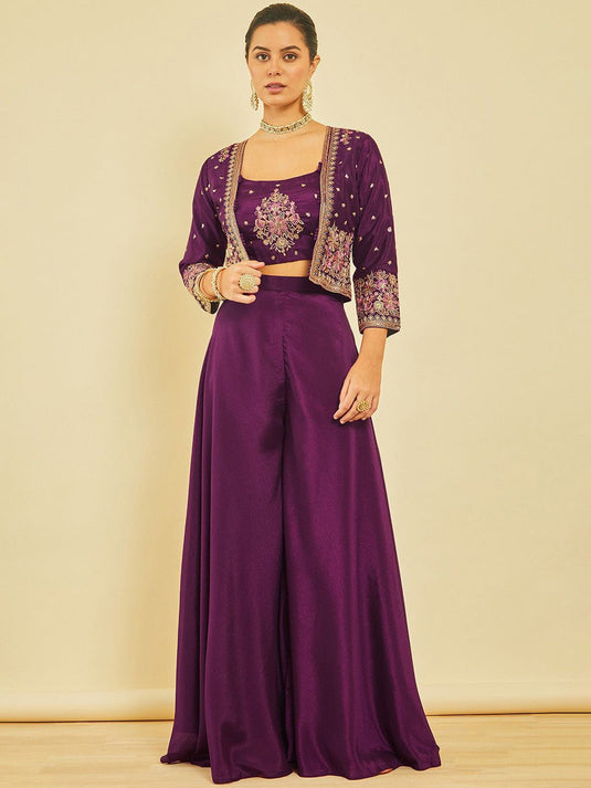 Embellished Top & Palazzo Co-Ord Set