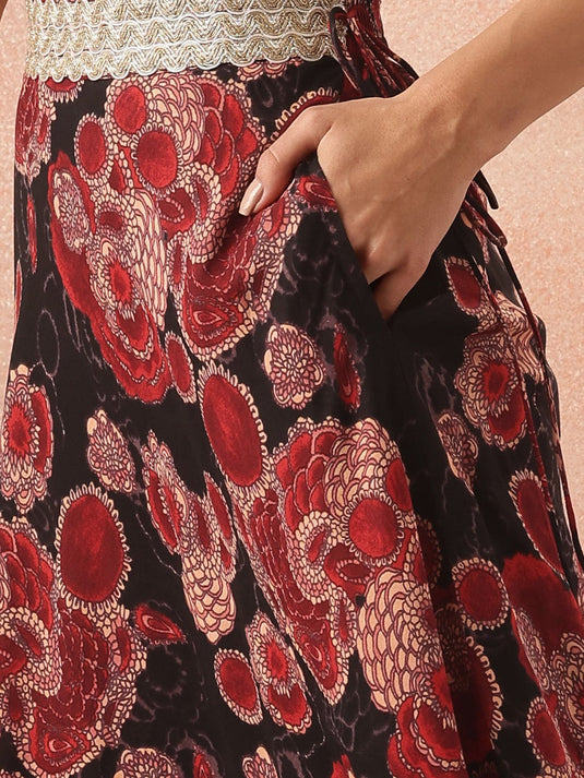Abstract Print Gotta Patti Ethnic Co-ords