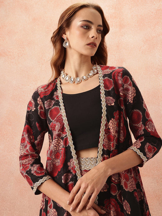 Abstract Print Gotta Patti Ethnic Co-ords