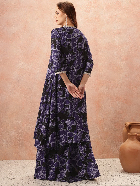Abstract Print Gotta Patti Ethnic Co-ords