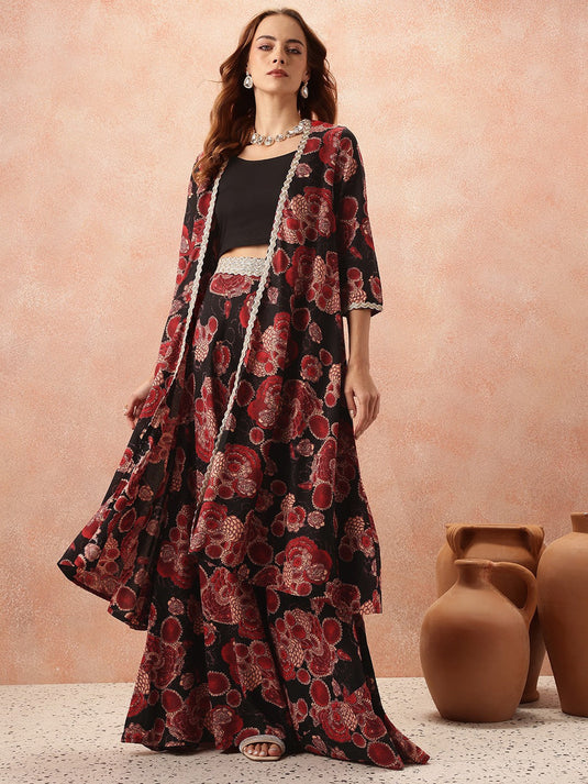 Abstract Print Gotta Patti Ethnic Co-ords